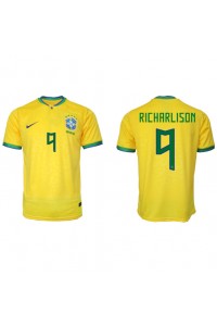 Fotbalové Dres Brazílie Richarlison #9 Domácí Oblečení MS 2022 Krátký Rukáv